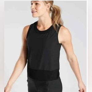 Athleta Black Zephyr Shell Tank. Medium